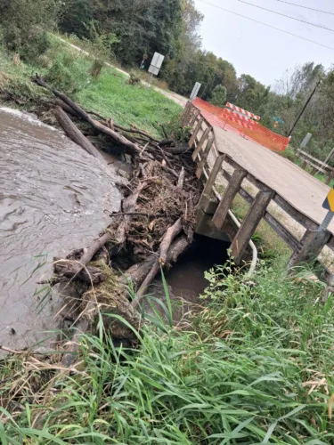 Flood damage closes two River Road bridges